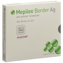 Mepilex Ag Border Schaumverband 10x10cm