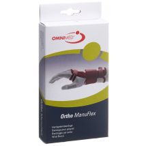 OMNIMED Ortho Manu Flex Handgelenkbandage XS 16cm rechts grau/bordeaux