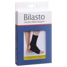 Bilasto Fussgelenkbandage L Ferse offen schwarz/blau