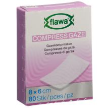 flawa Gazekompressen geschnitten 6x8cm keimreduzierend behandelt