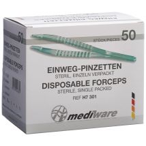 Servoprax Einmalpinzette 12.5cm anatomisch steril transparent