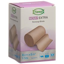 flawa Nova Extra Kurzzugbinde 8cmx5m hautfarbig