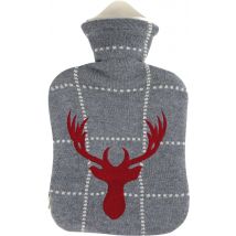 Sänger bouillotte en caoutchouc naturel avec housse tricot 2l renne