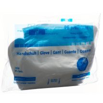 Gribi Plastikhandschuhe PE 295mm Herren transparent gerippt unsteril