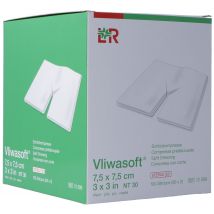 Vliwasoft Schlitzkompressen mit Y-Einschnitt 7.5x7.5cm steril