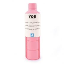 YOS Bottle Tagesdispenser 375ml mit 4 Fächern pink