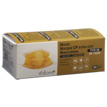 VaSano OP Maske extra Typ IIR deutsch/französisch/italienisch/englisch gelb