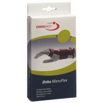 OMNIMED Ortho Manu Flex Handgelenk-Bandage M 16cm links grau/bordeaux