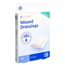 LIVSANE Sterile Wound Dressings 5x7.5cm