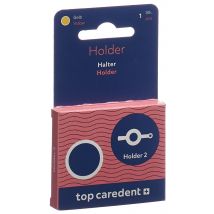 top caredent Holder 2 Halter für Interdentalbürsten S gelb