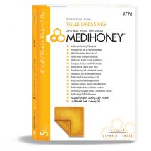 MEDIHONEY Antibacterial Tulle Dressing 10x10cm