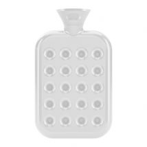 Fashy Wärmflasche 1.2l flach transparent weiss