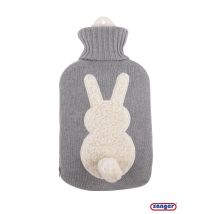 Sänger bouillotte en caoutchouc naturel avec housse tricot 2l lapin