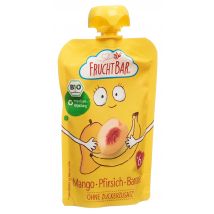 FRUCHTBAR Fruchtpüree Bio Mango Pfirsich Banane