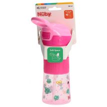 Nûby Trinkhalmbecher Reflex 360ml mit aufklappbarem Soft Spout Silikon-Griff