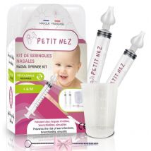 PETIT NEZ Kit seringues nasales 2 pièces + goupillon + doseur
