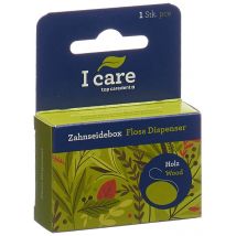 top caredent Holz Zahnseidebox mit Naturzahnseide Kardamom & Bienenwachs 25m