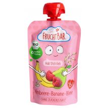 FRUCHTBAR purée de fruits bio framboise banane poire je t'aime