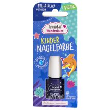 FRUCHTBAR Wunderbunt enfant couleur d'ongles Bella blau avec paillettes vegan