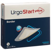 Urgo UrgoStart Plus Border Selbsthaftende Polyacrylatwundauflage 10x10cm mit mikroadhäsiver TLC-NOSF-Wundheilungsmatrix