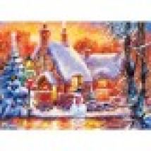 Holiday - Snowman Cottage - Glitter Puzzle