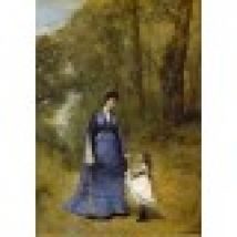 Jean-Baptiste-Camille Corot: Madame Stumpf and Her Daughter, 1872