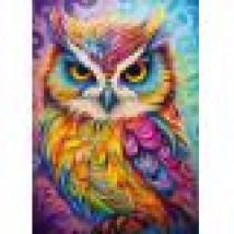 Owl in a parrot dress