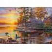 Boathouse with Canoes