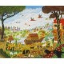 Handgeschnittenes Holzpuzzle - Noahs Arche