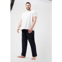 Men'S Plus And Tall Navy And Grey Jogger Sleepwear Two Pack - Xxxxxl