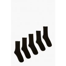 Lot De 5 Paires De Chaussettes De Sport En Tissu Recyclé - Noir - One Size, Noir