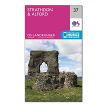 Ordnance Survey Landranger 37 Strathdon & Alford Map With Digital Version - Pink, Pink