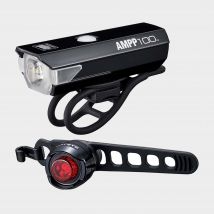 Cateye Ampp 200 & Orb Rc Bike Light Set - Black, Black