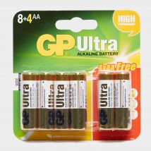 GP Batteries Ultra Alkaline Batteries (12 x AA), Multi Coloured