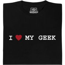 Fair gehandeltes Öko-T-Shirt: I love my geek