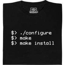 Fair gehandeltes Öko-T-Shirt: ./configure make make install