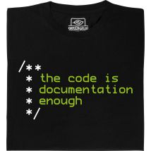 Fair gehandeltes Öko-T-Shirt: The code is documentation enough