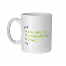 getDigital The Code Is Documentation Enough Kaffeebecher - Perfekte Kaffeetasse für Programmierer, IT Admins, Informatiker und Computer Geeks - 300 ml Keramik