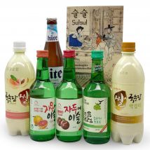 Sulsul Box mit 6 koreanischen alkoholischen Getränken - Ausgewählter Mix aus vielseitigen Getränke-Spezialitäten aus Korea