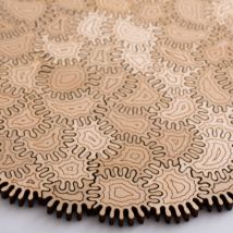 Patchwork Holzpuzzle Amöbe