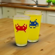 Space Invaders Farbwechsel-Gläser 2er Set