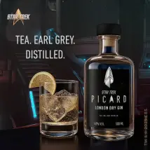 Star Trek Picard Earl Grey Gin mit Sammlerbox und Glas