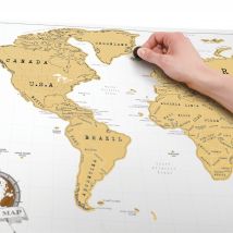 Scratch Map Rubbel-Landkarte