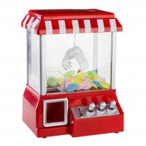 BBTrade Sales CANDYGRABBER - Kirmes-Zucker Grabber Batteriebetriebener Süßigkeitenautomat, Süßigkeitenspender - Rot