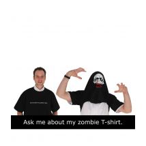 Fair gehandeltes Öko-T-Shirt: Ask me about my zombie