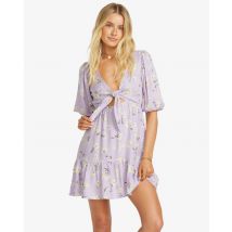 Donna Night Fall Mini - Abito midi con maniche a sbuffo da Donna - Purple