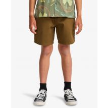 billabong | Larry Twill - Short de cintura elástica para chicos 8-16 - Marron - XL