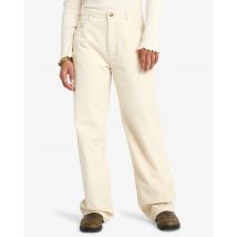 billabong | Midtown Cord - Pantalón de pana con cintura fija para mujer - Blanco - 32