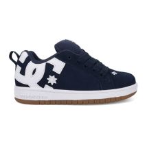 DC Shoes Kids | Court Graffik - Kids Blue Leather Shoes - Blue - UK3