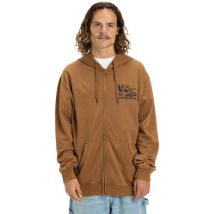 Mens DC Parts Dep - Men Brown Zip Hoodie